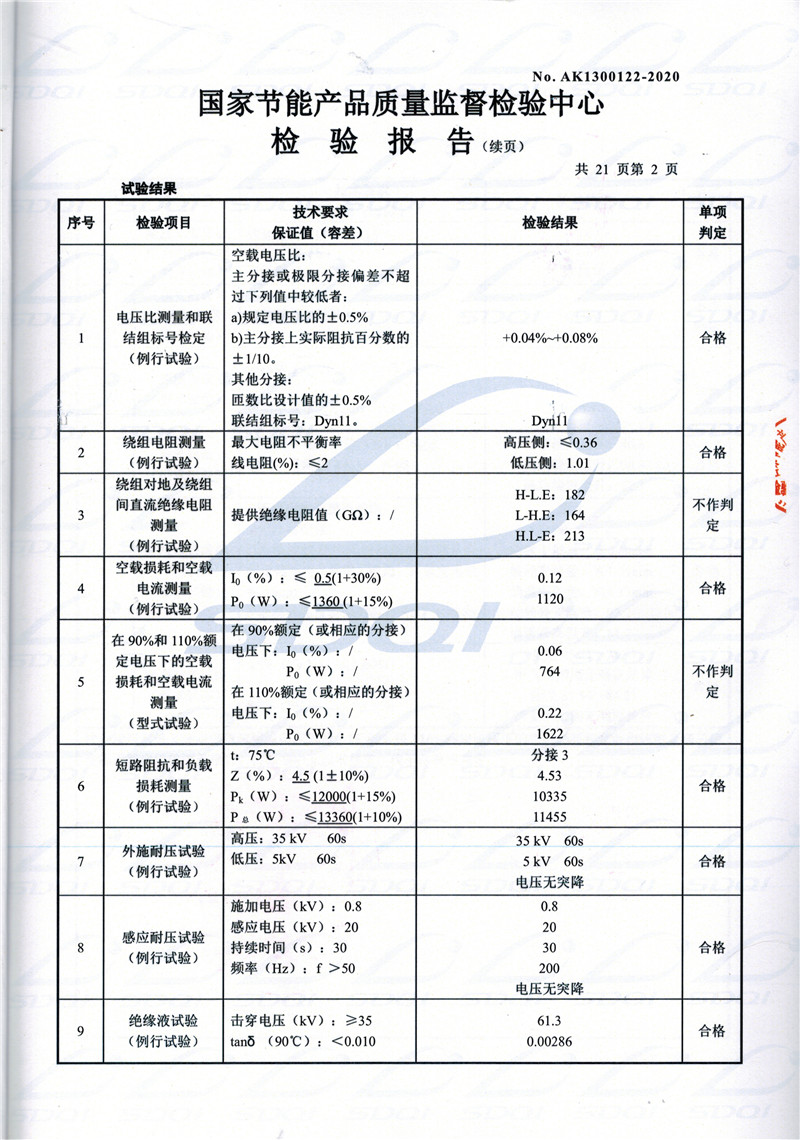 高低压试验报告-S11-1250龙川龙川龙川油浸式变压器-2.jpg
